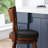 Enola Classic Wooden Dining Stool With Bowed Frame And Upholstered Seat-786081573-786081574