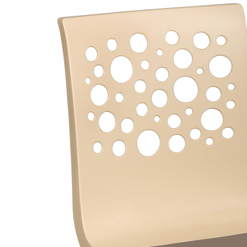 Chaise de salle à manger d'extérieur empilable, Beige