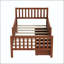 Full Size Wood Platform Bed with Storage Drawers and Safety Guardrails-2063419366-2063419365