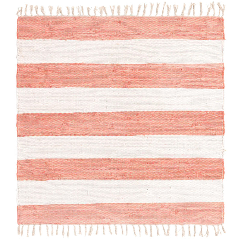 Clerestory Cotton Striped Indoor Rug, Square 5'1"