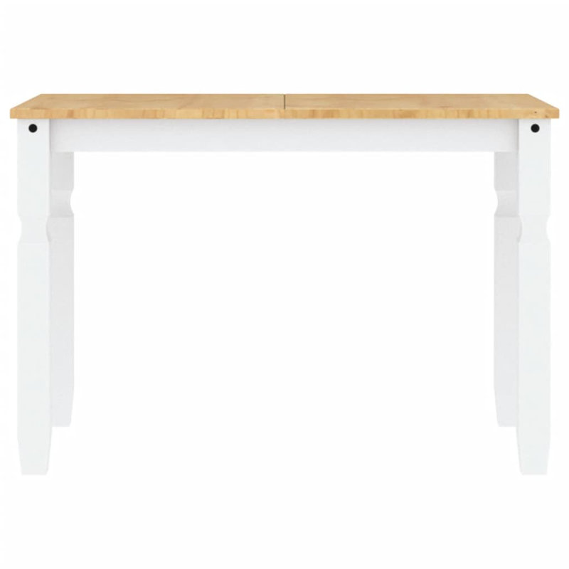 Anesia Solid Wood Dining Table, White, 60cm W x 112cm L