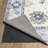 Kugler Floral Traditional White/Blue Printed Washable Flat Pile Area Rug-174093877