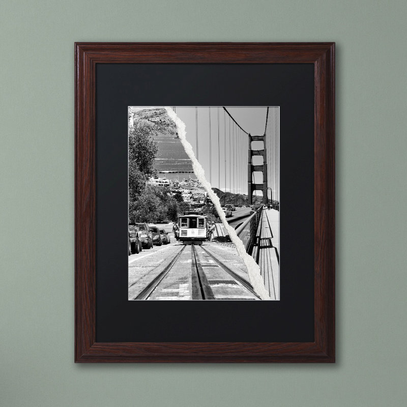 « san francisco cable car », reproduction de photo sur toile encadrée, H 20 po x l 16 po x P 0,5 po, Brown, Noir