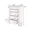 Mobilier de chambre à coucher avec commode 1 pièce Luxury Classic
