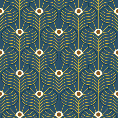 Moroccan Peacock 10' L x 24" W Wallpaper Roll