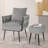 Itamar Velvet Accent Chair with Ottoman-361014214