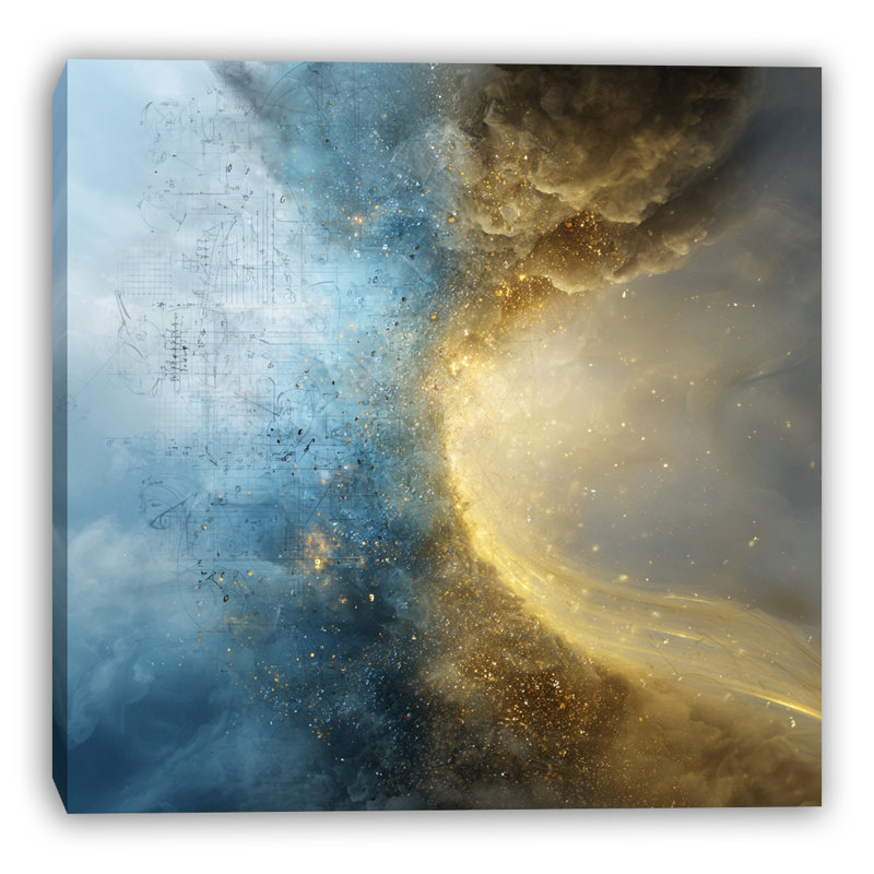 Convergence de lumière, toile tendue, 30"W x 30"H x 1.5"D
