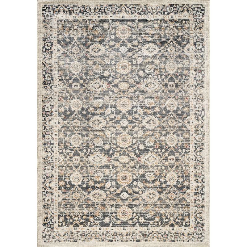 Tapis ivoire intérieur / extérieur Abani Teuton DAL150A, 6 pi x 9 pi