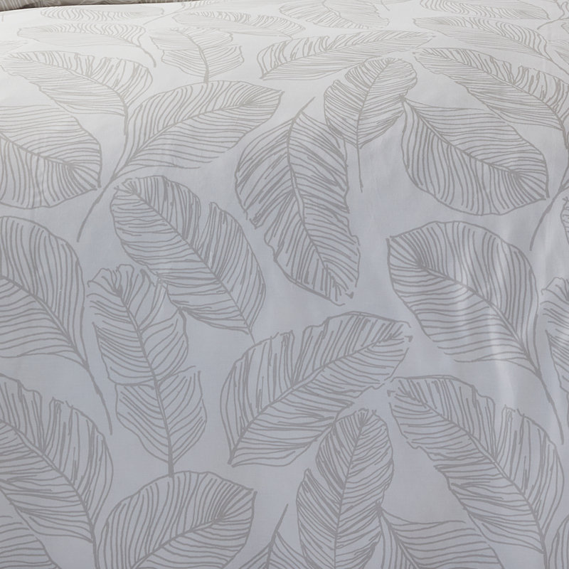Matteo Cotton Blend Floral Duvet Cover Set with Pillowcases, Natural, Super King - 2 Standard Pillowcase