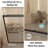 Semi-Frameless Double Sliding Shower Door, 1/4" SGCC Tempered Glass with Quiet Dual Rollers-124791607-127123363-127123365