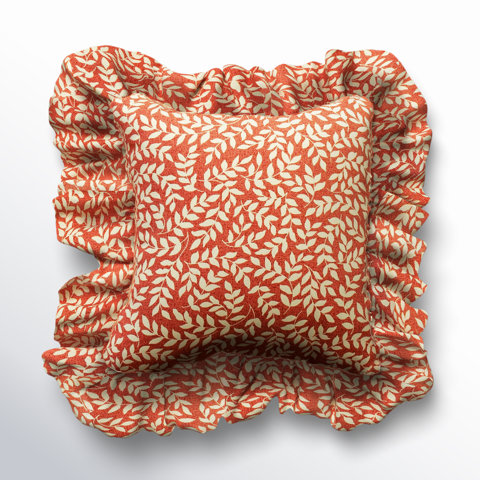 Zekia Ruffled Throw Pillow