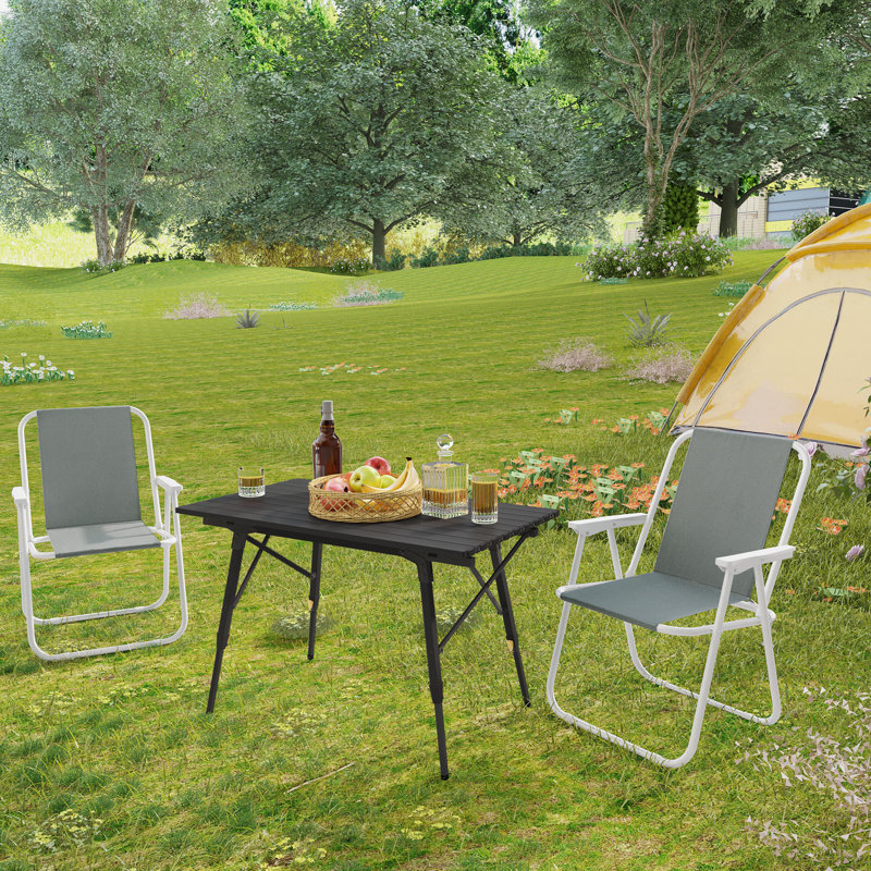 Azniv Folding Camping Chair, Grey