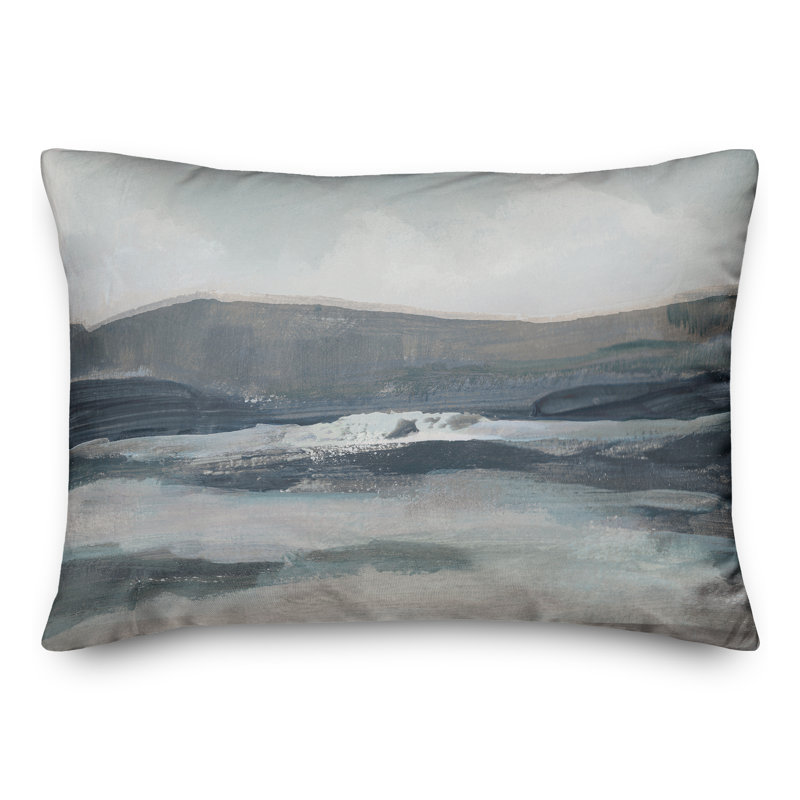 Coussin intérieur / extérieur Abstracted Blue Mountainscape