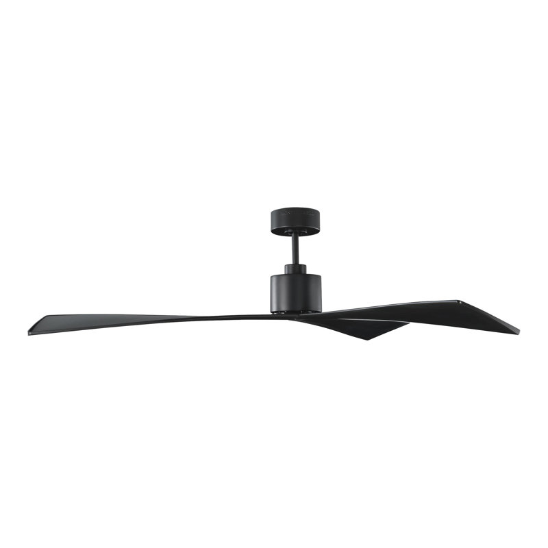 Ventilateur de plafond 3 pales avec télécommande Mirage, Noir mat, 60"