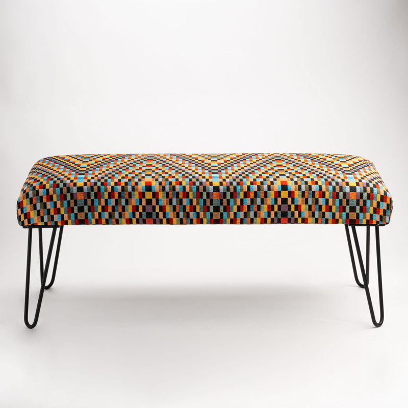 Ramford Velvet Upholstered Bench, H40 x W100 x D30cm