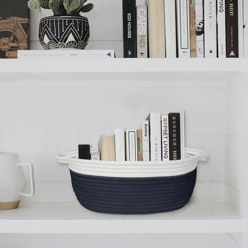 Ensemble de paniers en tissu, Bleu marine