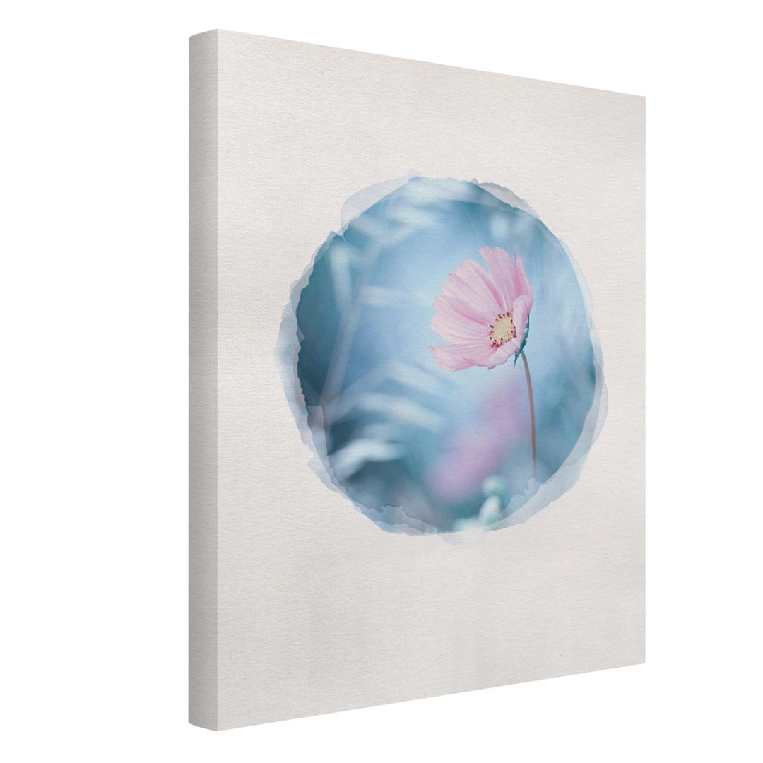 Leinwandbild Aquarell-Blumen in Pastell