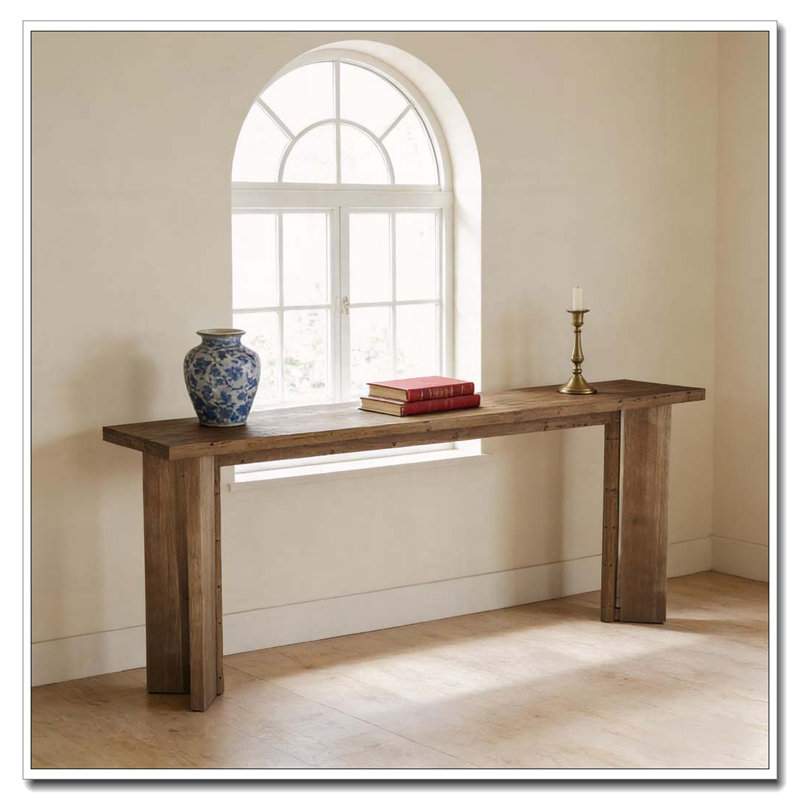 Console en bois avec esthétique moderne minimaliste