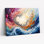 Vagues colorées, reproduction d'art sur toile, ensemble de 1