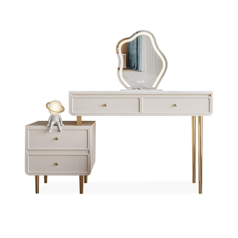Makeup Vanity with Light mirror,4 drawers