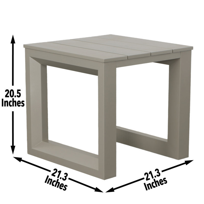 Table de bout de patio polyvalente résistante à la rouille avec motif moderne pour les espaces extérieurs