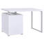 Bureau réversible blanc à 3 tiroirs-682908653