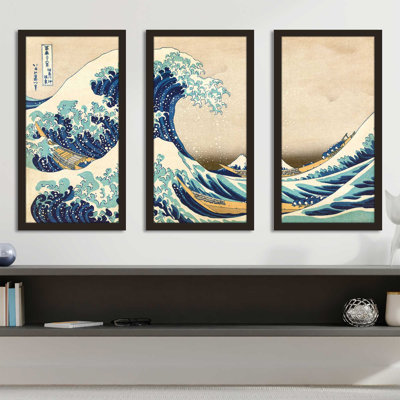 " The Great Wave Off Kanagawa " by Katsushika Hokusai 3 - Pieces