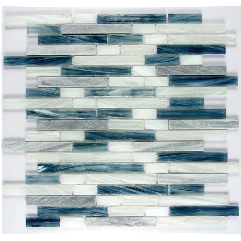 Carrelage mosaïque en verre Ice Blue Berries