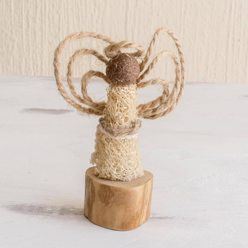 Statuette en fibre naturelle