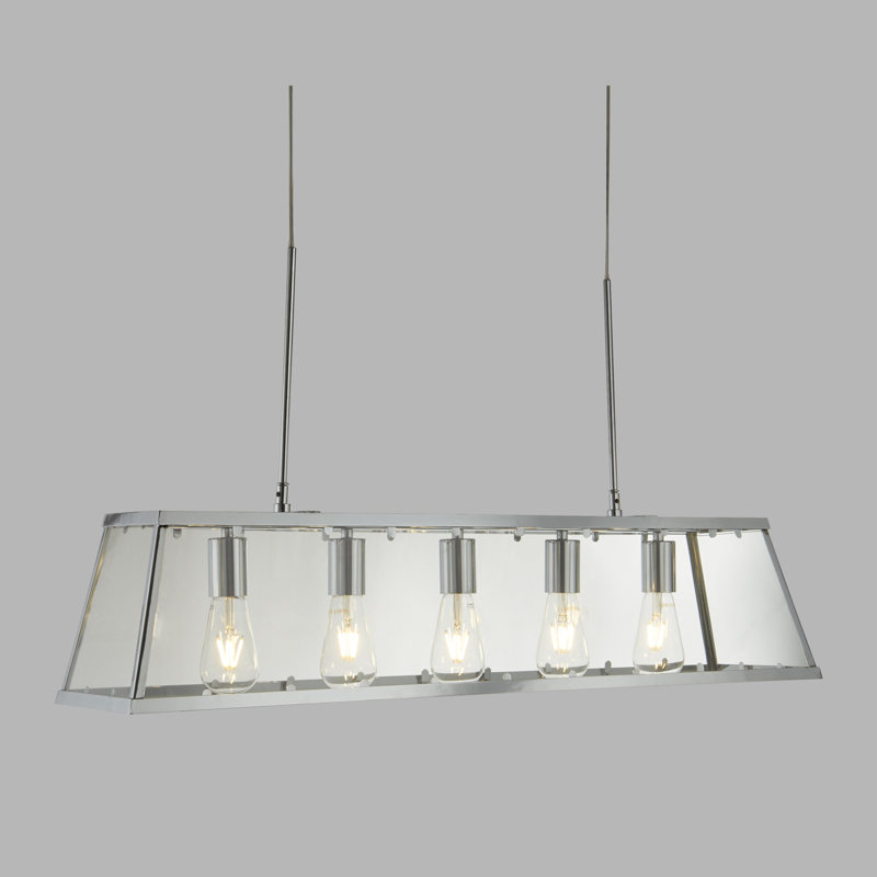Porterville 5-Light Kitchen Island Chandelier, Chrome