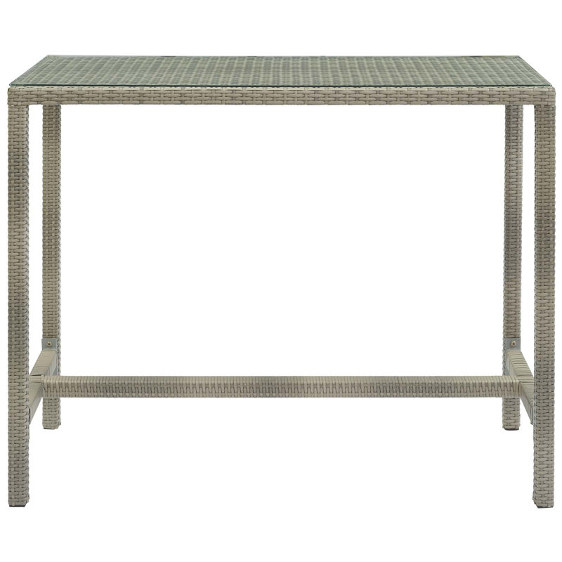 Grande table de bar Conduit, Velours gris pâle