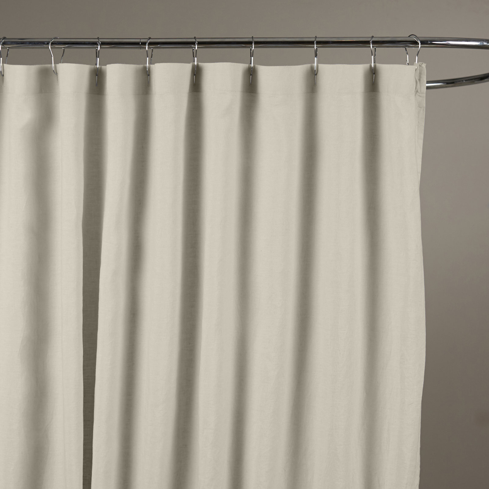 Kendo Linen Shower Curtain, Stone