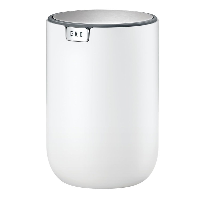 Plastic Swing Top Countertop Waste Bin - 1.5L, White