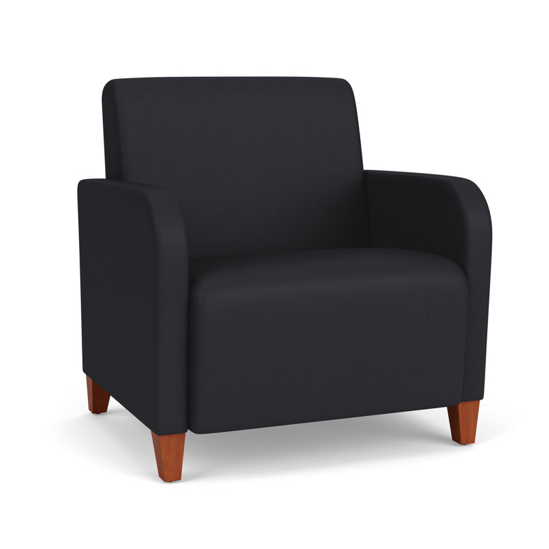 Fauteuil d'invité surdimensionné Siena, Cherry, Patriot Plus Black