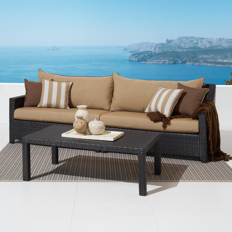 Fionnula 3 - Person Patio Conversation Set with Cushions, Maxim Beige