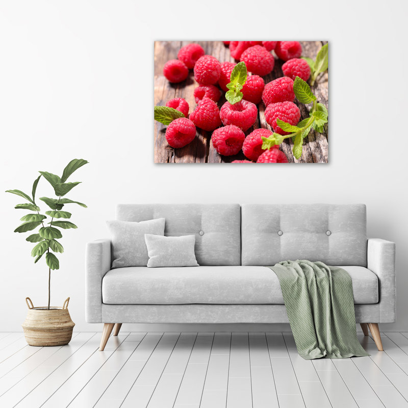 Raspberries - Wrapped Canvas Print