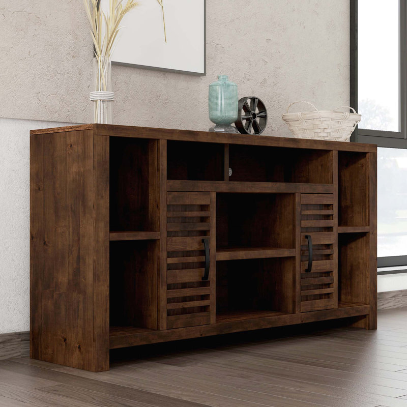 Versatile TV Stand Console with Rustic Urban Appeal and Ample Storage