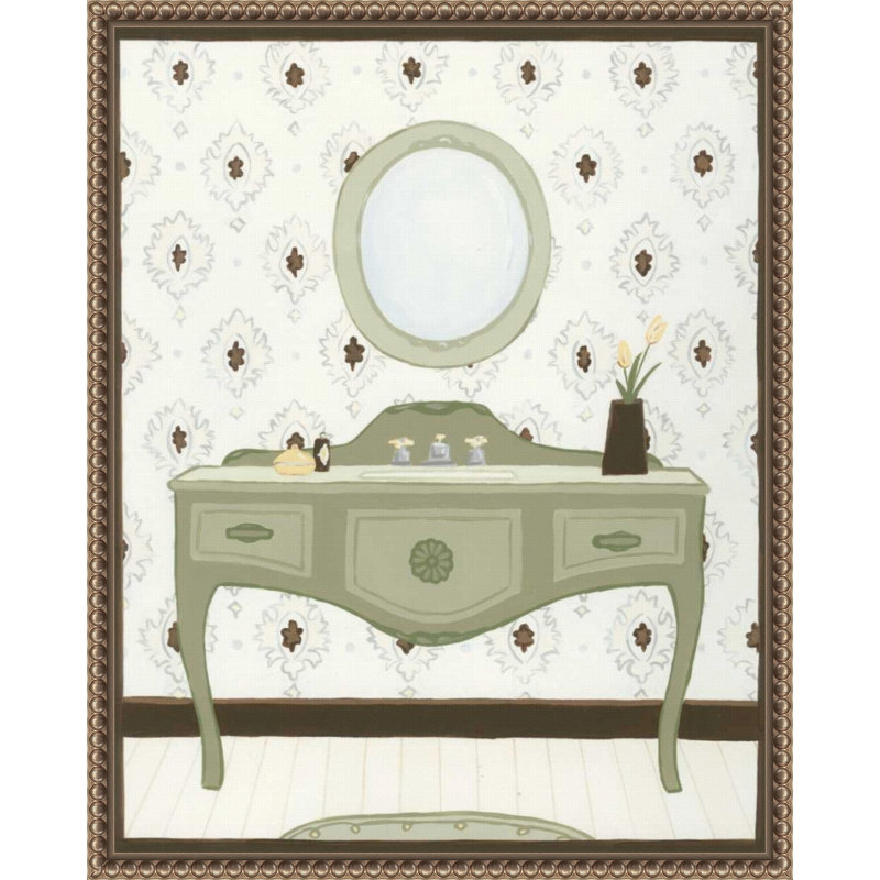 «Parisian Bath No. 2» par Utica, reproduction d'art sur toile encadrée