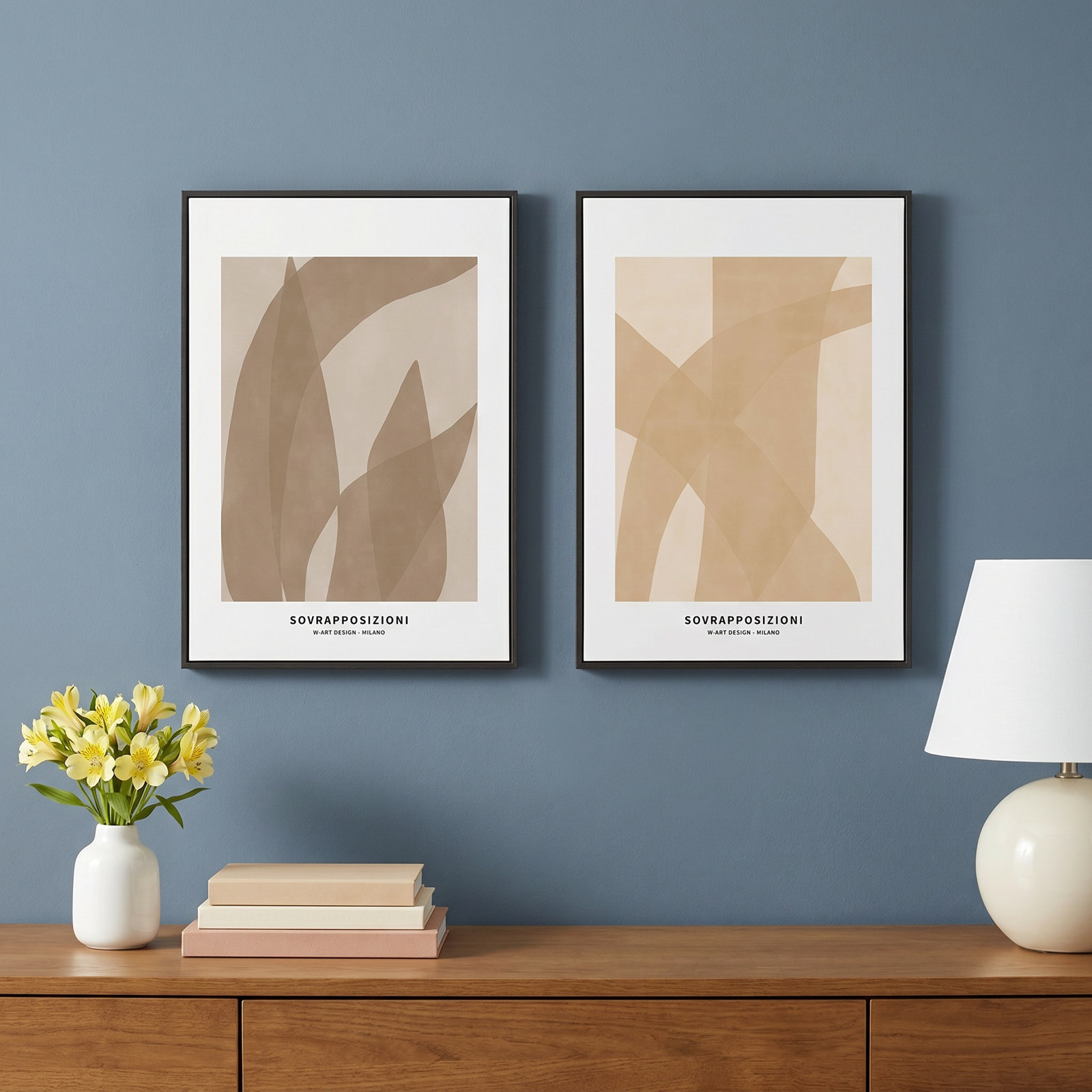 Zabini "Marine Flora 1 and 2" 2-Piece Print Set, Black, 25" H x 17.5" W x 1.25" D