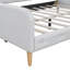Lit de jour double rembourré avec 4 pieds de soutien, beige