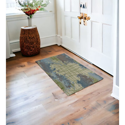 Tapis vert / bleu