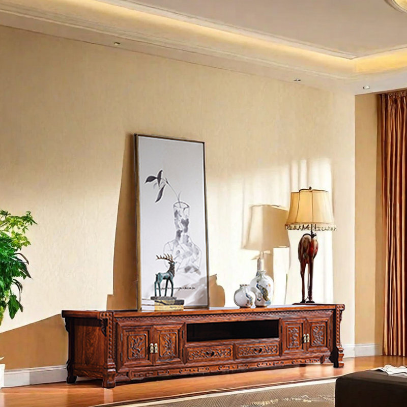 Crédence de rangement chinois en bois massif de l 101,57 po