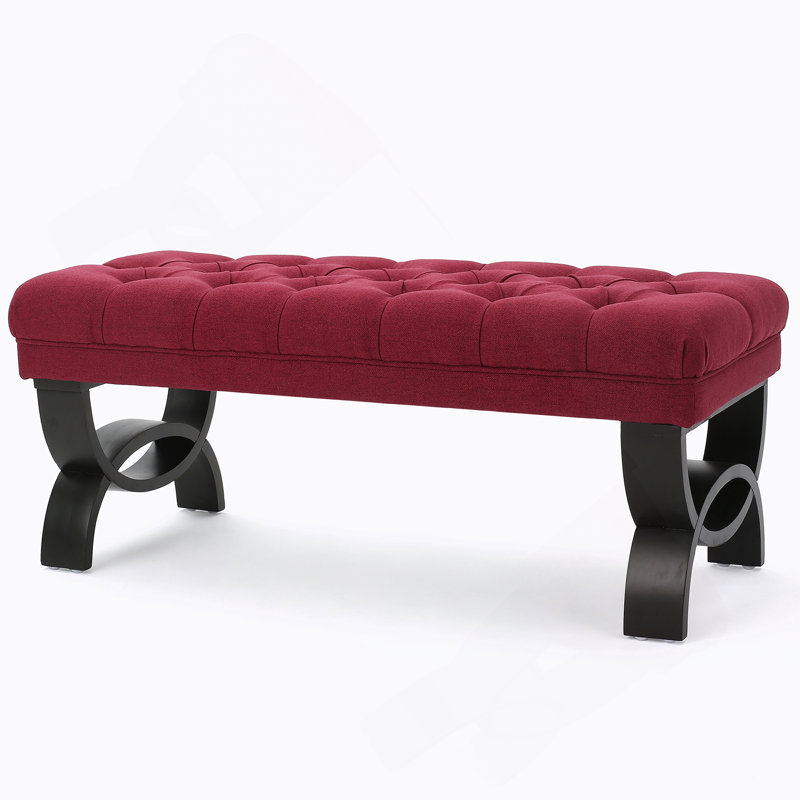 Another Hilton Ottoman, Entryway Multifunctional Bench, Bedroom Bench, Red