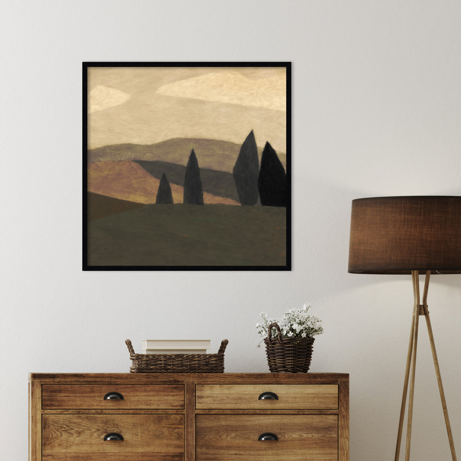 Paysage 2 Print by Dan Hobday, 33" H x 33" W, Black