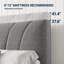  Upholstered Platform Bed with Adjustable Headboard-417069813-417069816