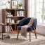 Chaise rembourrée avec pieds en bois-1955839387