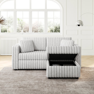 Comfortable Two-Person Modular Sofa With Hydraulic Lift And Hidden Storage