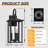 Dallas 3 - Light 20''H Black Iron Tempered Glass ETL Outdoor Wall Lantern with Dusk to Dawn-872596955-935074569