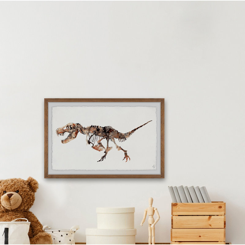 Serafino «Big T-Rex Skeleton», reproduction encadrée, H 8 po x l 12 po x P 1,5 po