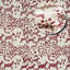 Serviettes gaufrées à imprimé floral 100% coton - cadeau parfait pour les amis et la famille, élégant et fonctionnel «Hiran», rouge